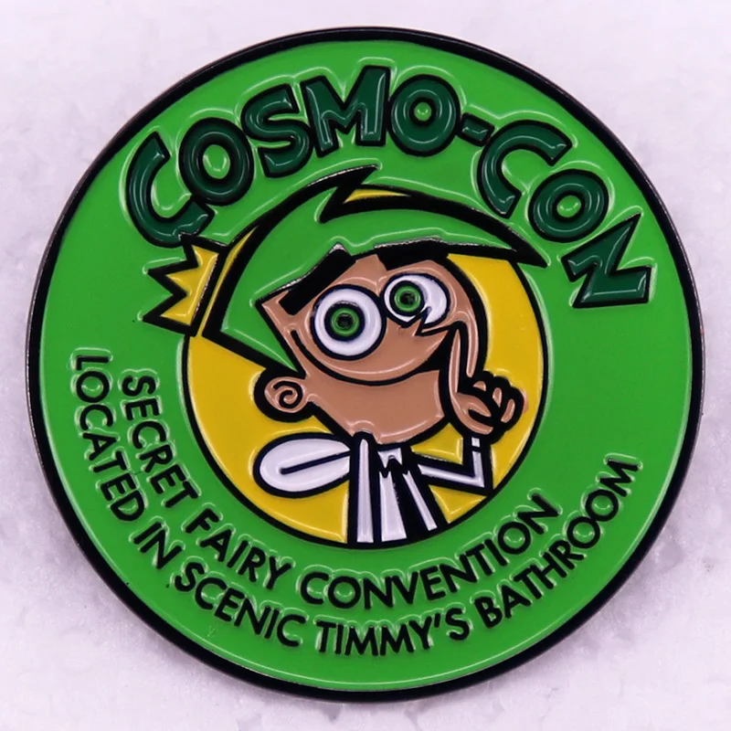 

Fairly Odd Parent Badge Cosmo Cons Enamel Pin Brooches Jewelry Accessories Gifts