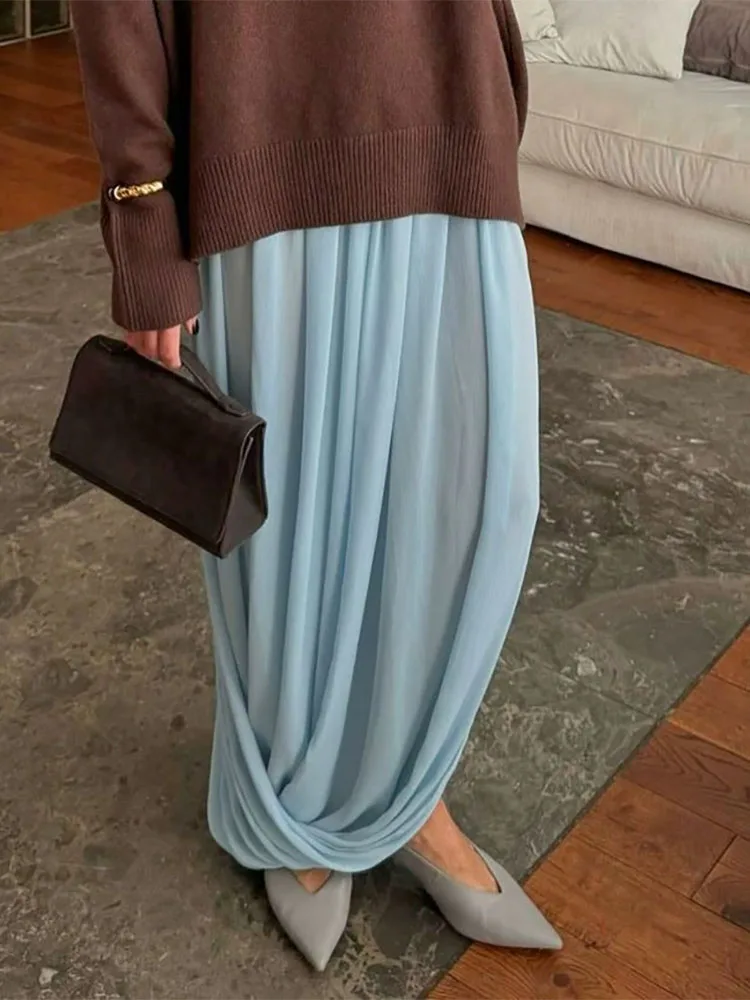 

Slippery Half Skirt for Daily Commuting, Chiffon Half Skirt 2026 Spring/Summer Collection New Design Feeling Half Skirt