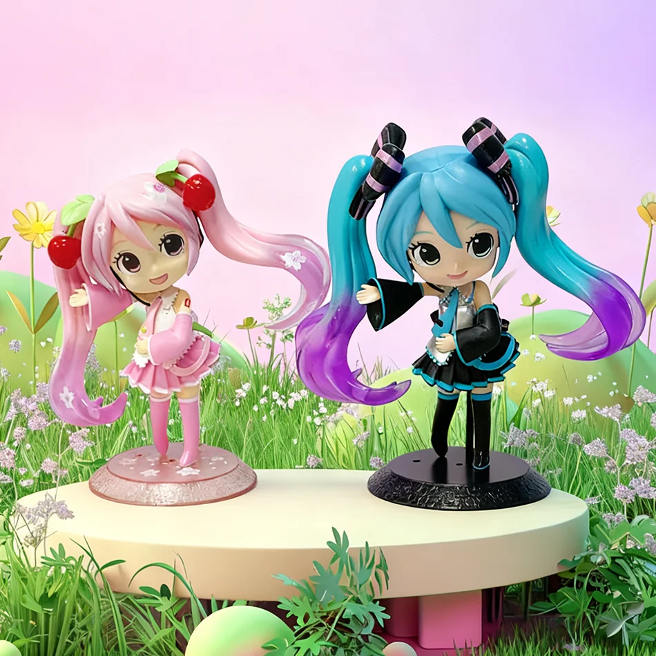 

Winter New Anime Singer Figurine15.5cm Cute Girl PVC Collector's Grade Articulated Toy Blue/Pink Dress Christmas Gift for Girls