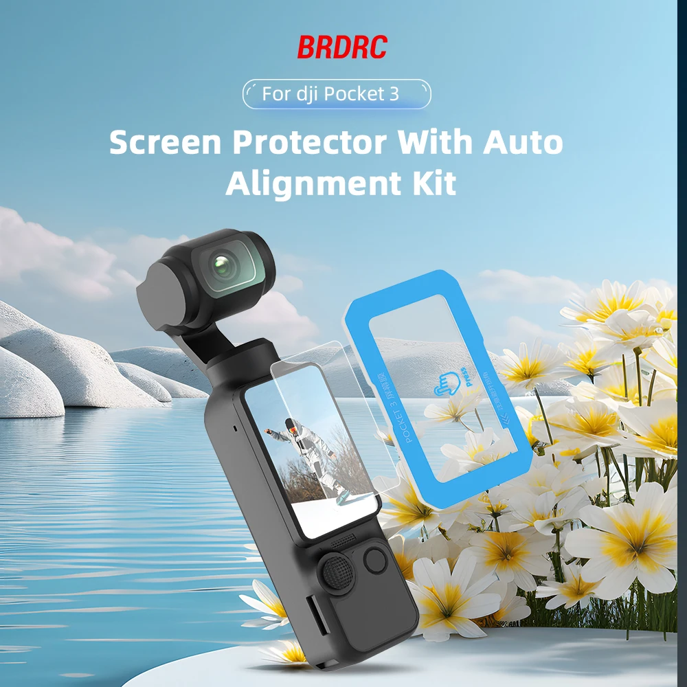 BRDRC Tempered Film Screen Protector For DJI  OSMO Pocket 3 Lens Protective Glass Dustproof Camera Accessories