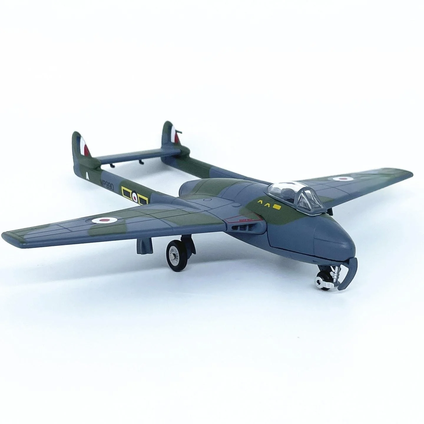 1:72 Scale British Vampire Jet Fighter Alloy Diecast Airplanes Finished Simulation Souvenir Plane Model For Hobby Display Gift
