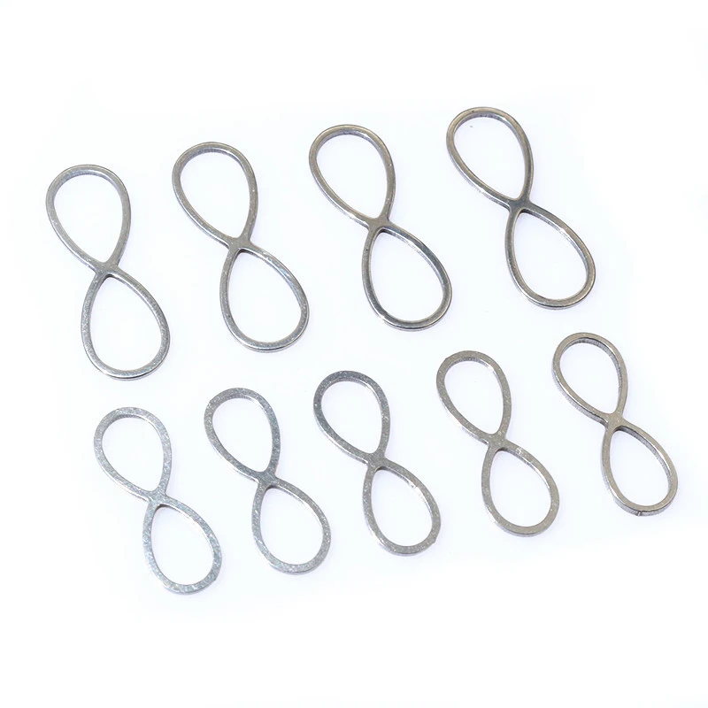 20pcs 3 Size 8 Infinite Charms Stainless Steel Pendant Hollow Pressed Resin Frame Mold Bezel DIY Jewelry Making Accessories