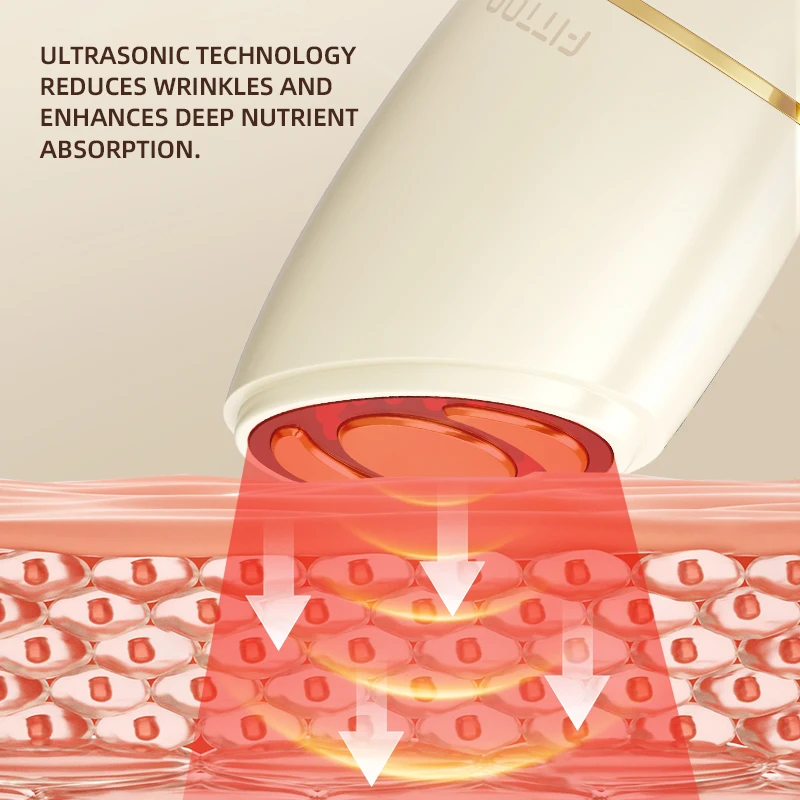 Trending Ultrasound Dual-Sided Magnetic Charging IPX7 E M S Red Light Therapy Skincare Tools Sonic Facial Scrubber