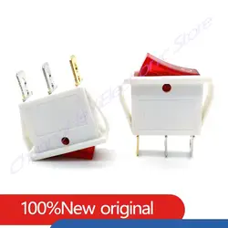 Ship Type Switch KCD3 with Light 3 Pin 2 Speed White Electric Frying Pan Electric Heat Pan Warping Switch