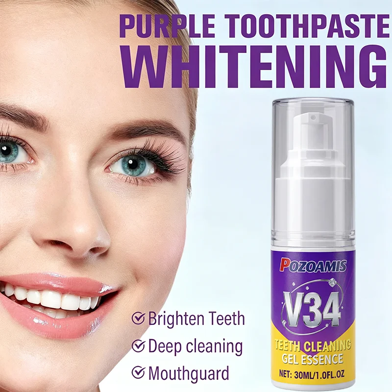 V34 toothpaste, oral care, gum cleaning, fresh breath and healthy gums, deep cleaning and whitening teeth, suitable for home