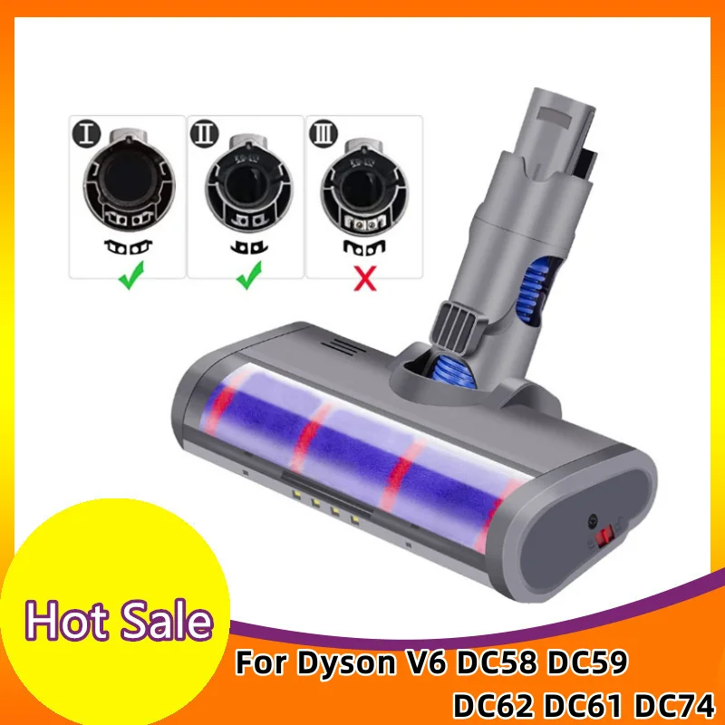 

Для беспроводного пылесоса Dyson V6 DC58 DC59 DC62 DC61 DC74, Сменная головка с фотоиндикатором