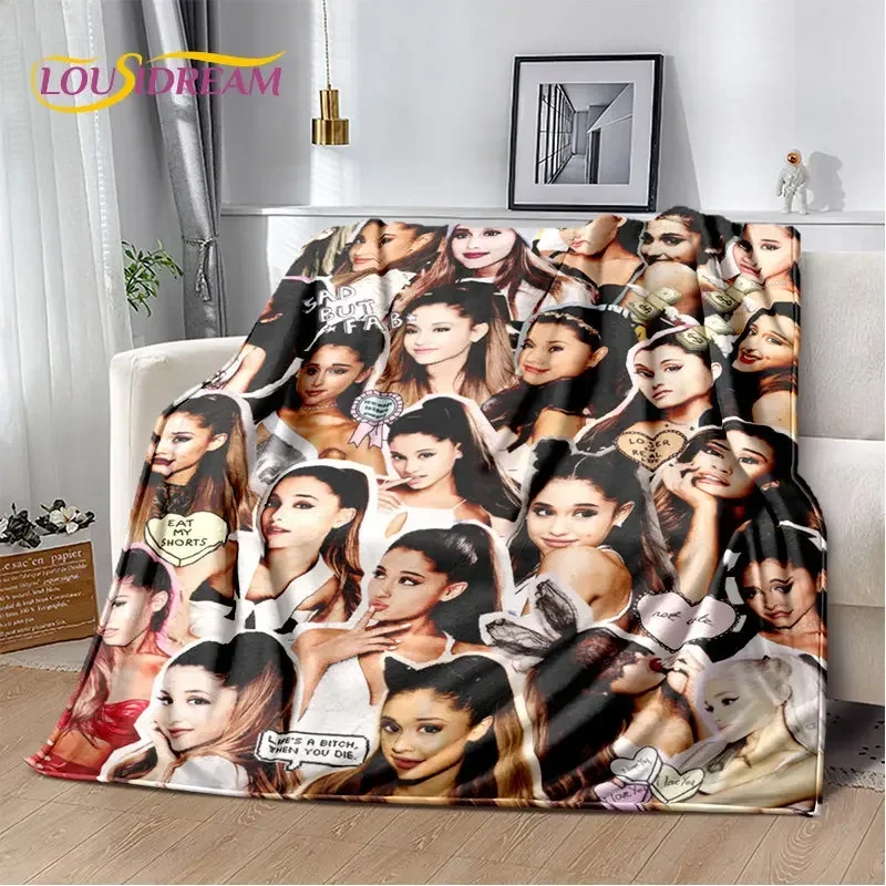 3D Popular Singer Ariana Grande Cat Ari Soft Plush Blanket,Flannel Blanket Throw Blanket for Living Room Bedroom Bed Sofa Picnic