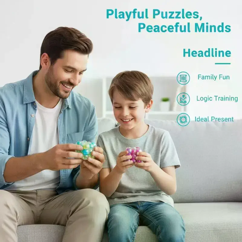 Squeeze Toy Fidget Adults Kids Gift Creative Pearlescent Ball Cube Noise Transparent Making For Relief Anxiety