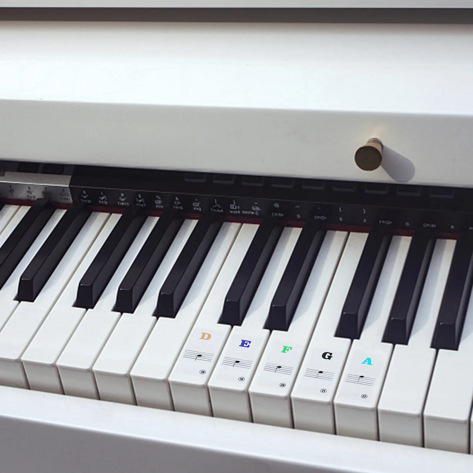 1 Bag Of Keyboard Stickers For Piano Beginner Colored Labels Practical Decals Music Instrument Supplies Electronic Organ