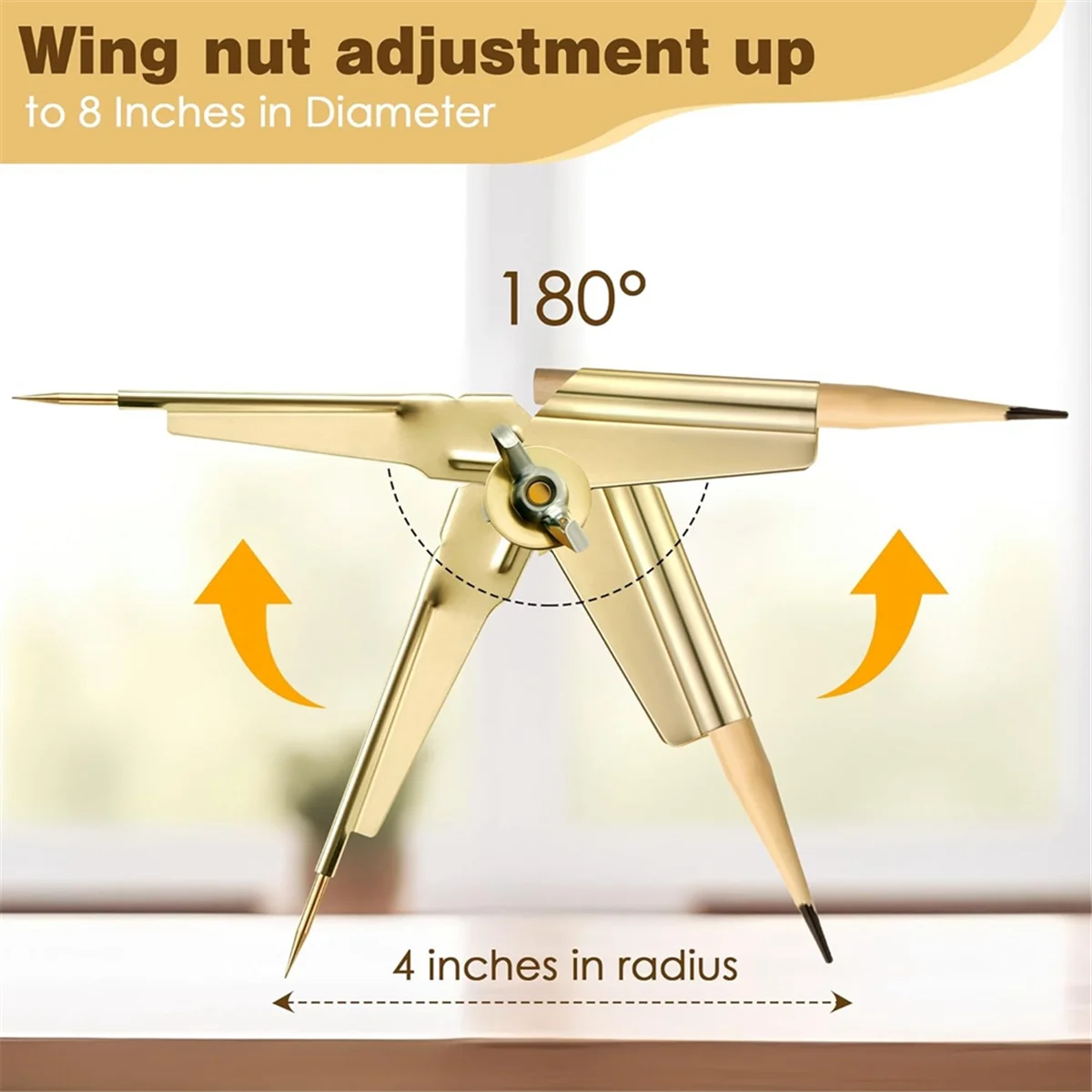 Kalem Pusula ve Çizici, Pusula Çizici Aracı, Ağaç İşleme Pusula Çizici, Çizim için Doğru Daire Pusula AracıJADD