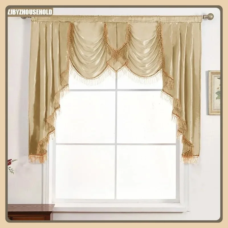 

Стильные шторы с затенением окон, украшения для головы, шторы для гостиной, спальни, шторы с подзором на заказ, роскошный белый тюль