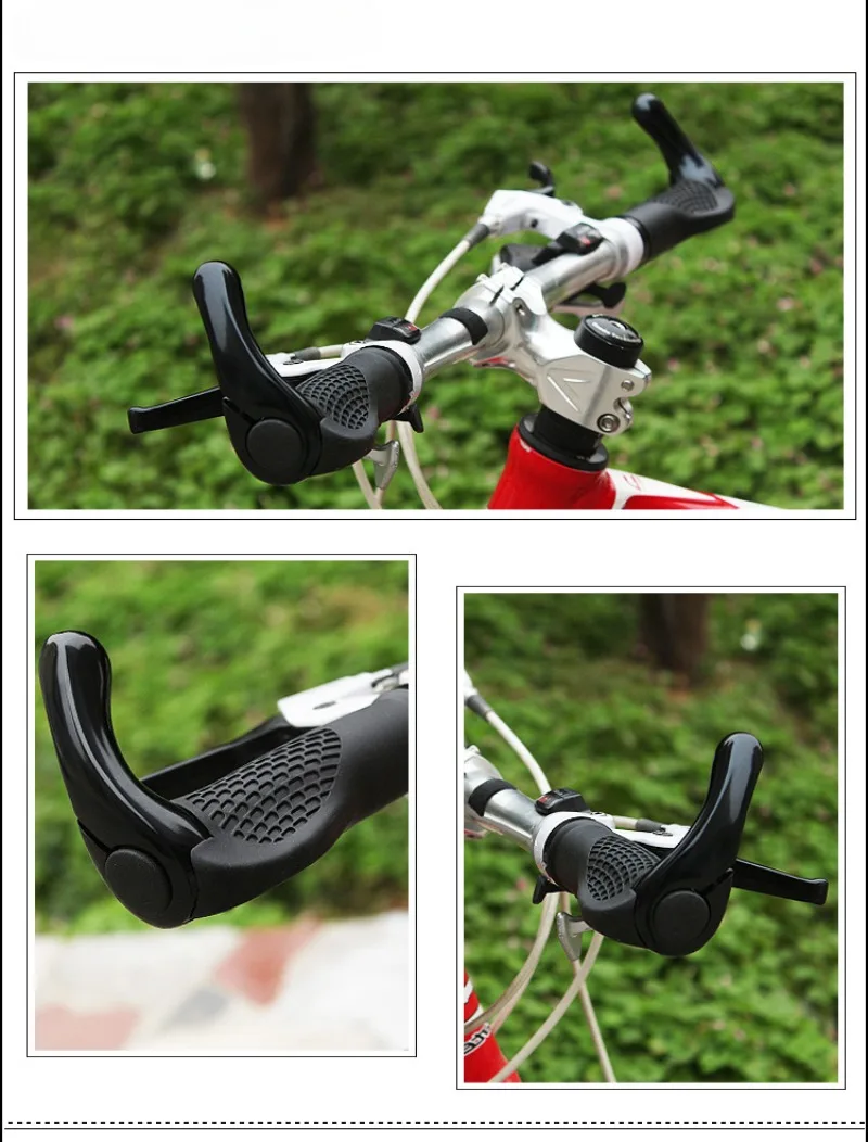 1 Satz bunte Aluminium legierung Material Mountainbike Fleisch ball verriegeln die Hülse mit Schraubstock Horn Griff Ärmel Fahrrad ausrüstung – Detail 11