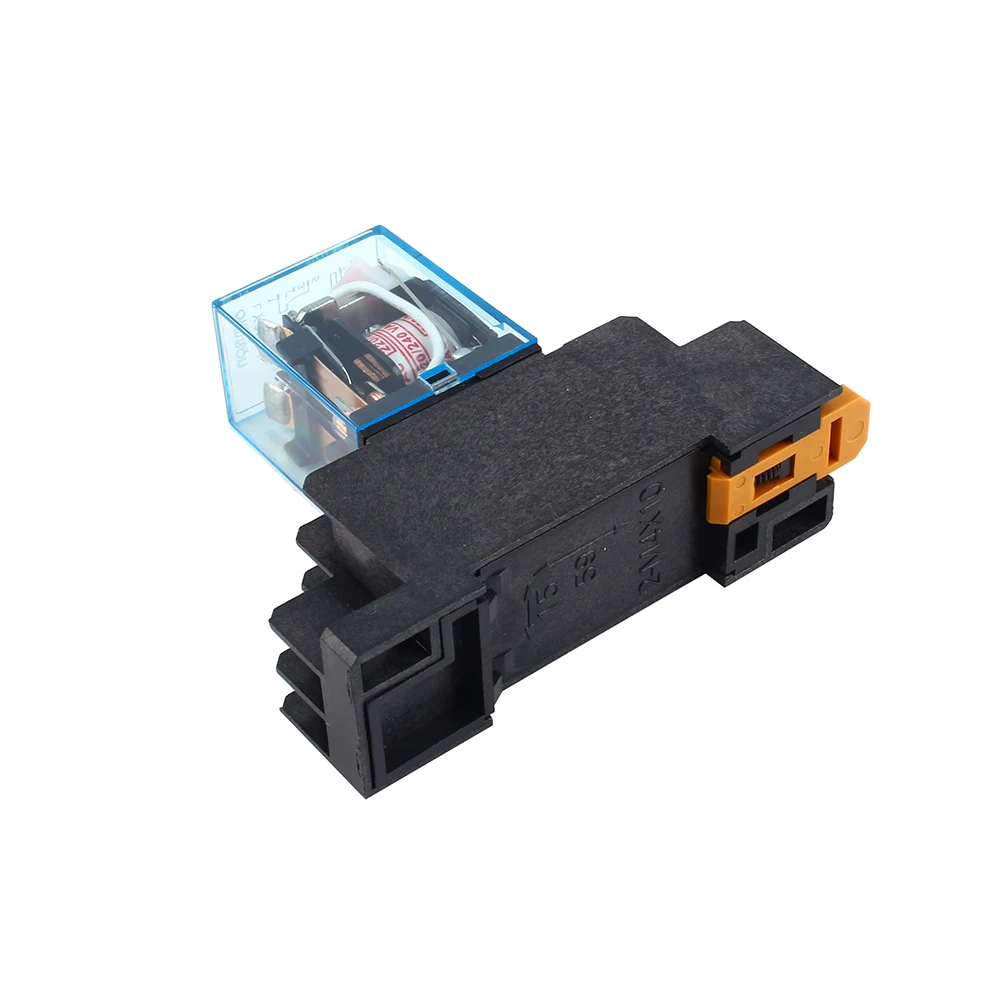 Small Relay New AC 220V Coil Power Relay 10A DPDT LY2NJ HH62P HHC68A-2Z With Socket Base Small Relay with Socket Base