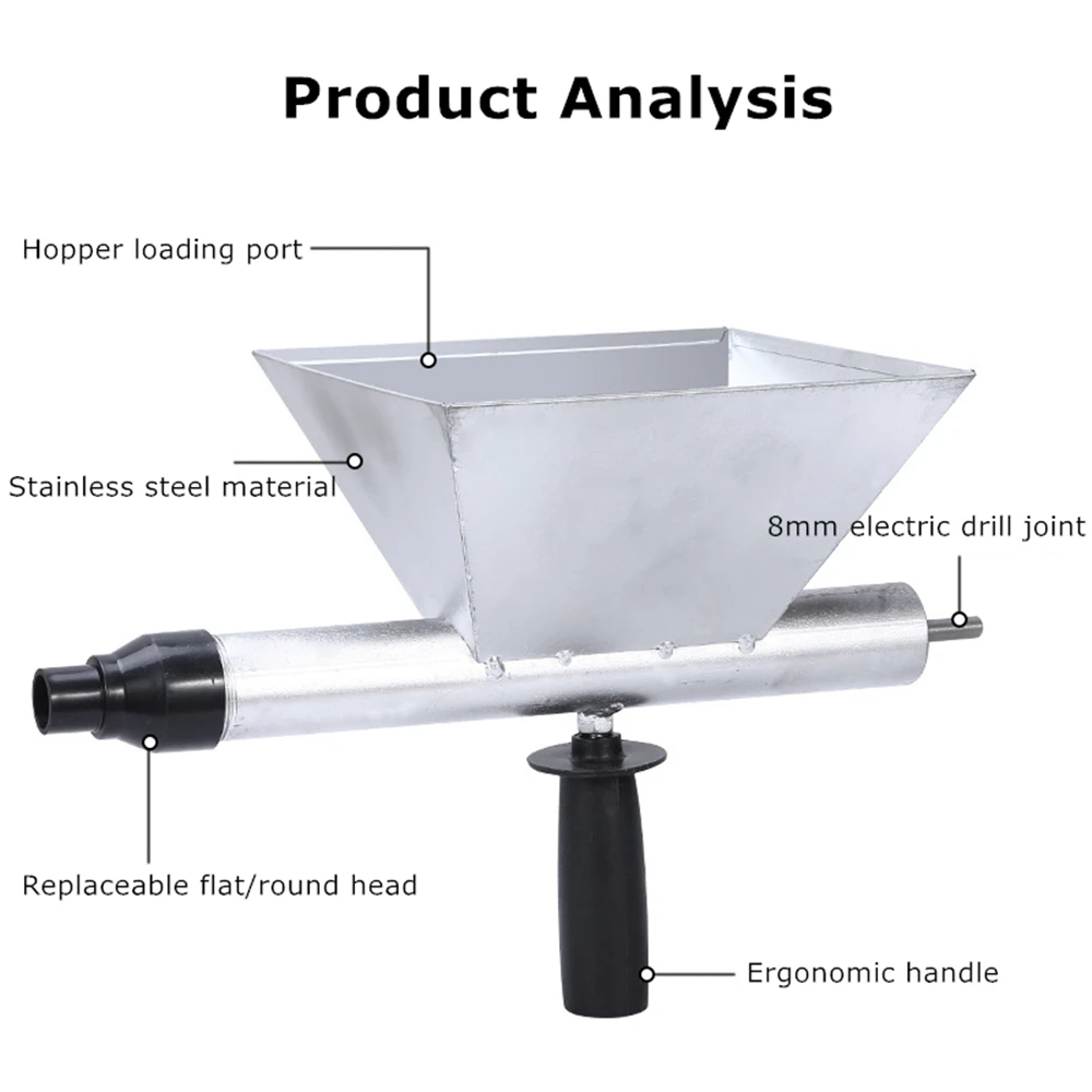 Electric Mortar Injector Automatic Caulking Tool Pointing Grouting Machine Mortar Pointing Grouting Applicator With Nozzl