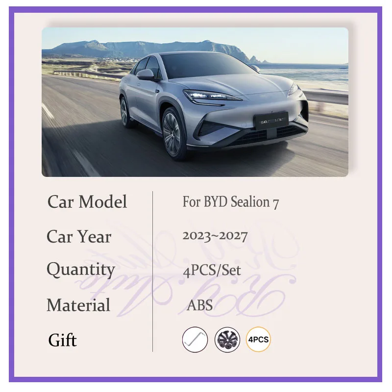 

Брызговики для BYD Sealion 7 2024-2027: пылезащитные, передние и задние, внешние автомобильные аксессуары