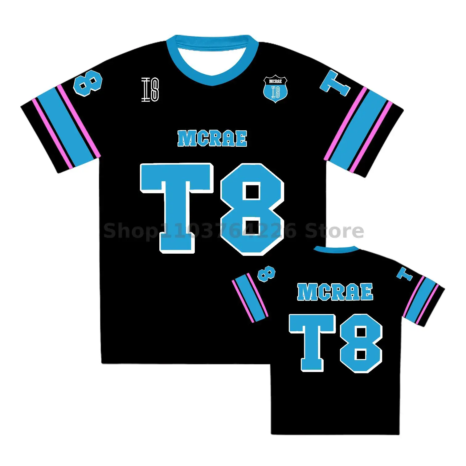 Tate Mcrae Printed Shirt Spring/summer Men's And Women's Sportswear T8 Mcrae Football Shirt Round Neck T-shirt Short Sleeve Top image 5