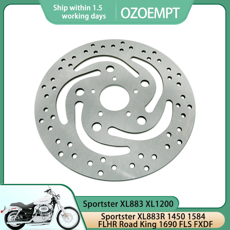 

OZOEMPT Motorcycle Rear brake disc/plate Apply to Sportster XL883 XL1200 Sportster XL883R 1450 1584 FLHR Road King 1690 FLS FXDF