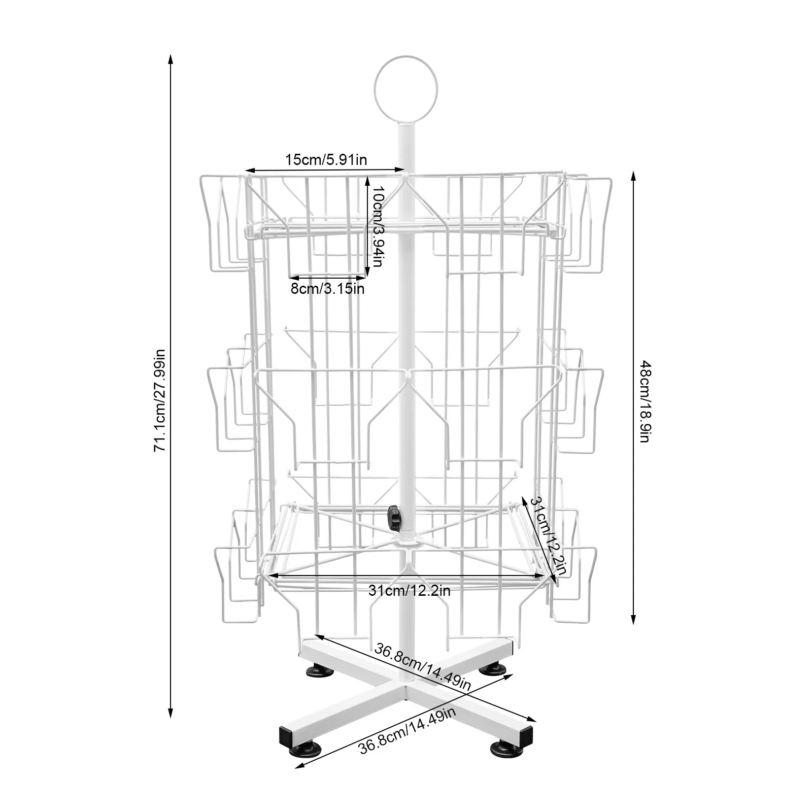 Versatile Card Storage Rack Lightweight (7.5Lbs) & Easy Installation, Suitable For Classrooms, Shops & Offices With Top Hoop