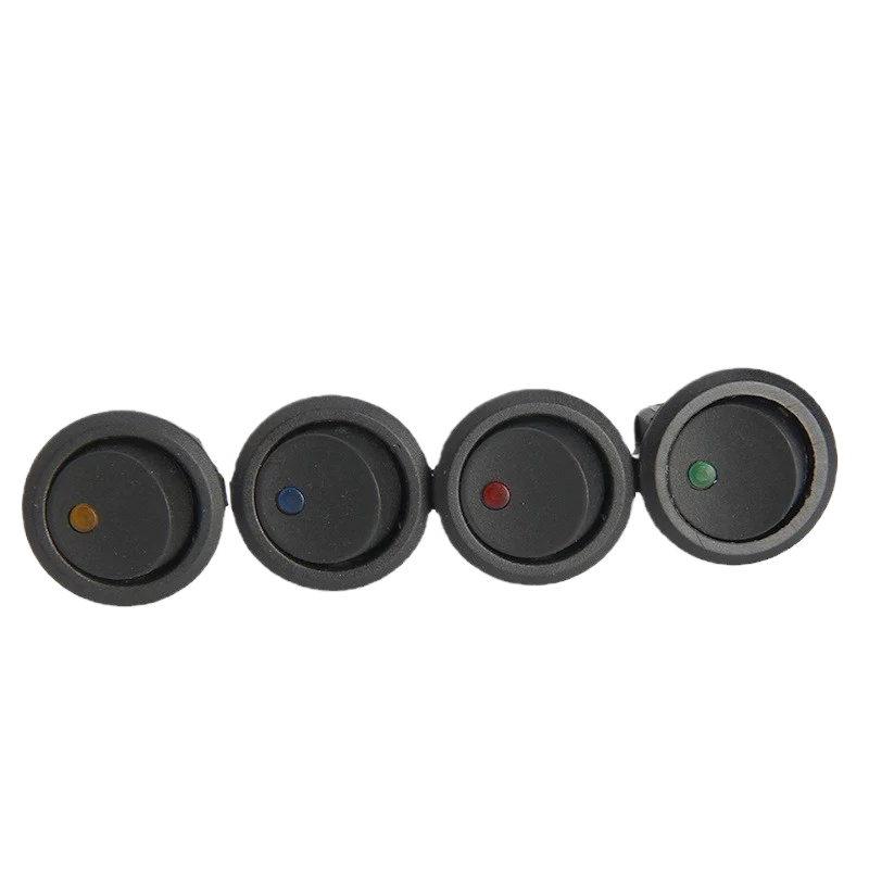 

20A 12V Rocker Boat Type Switch with Lights Car Cat Eye Switch Round All Copper Feet (non-iron)