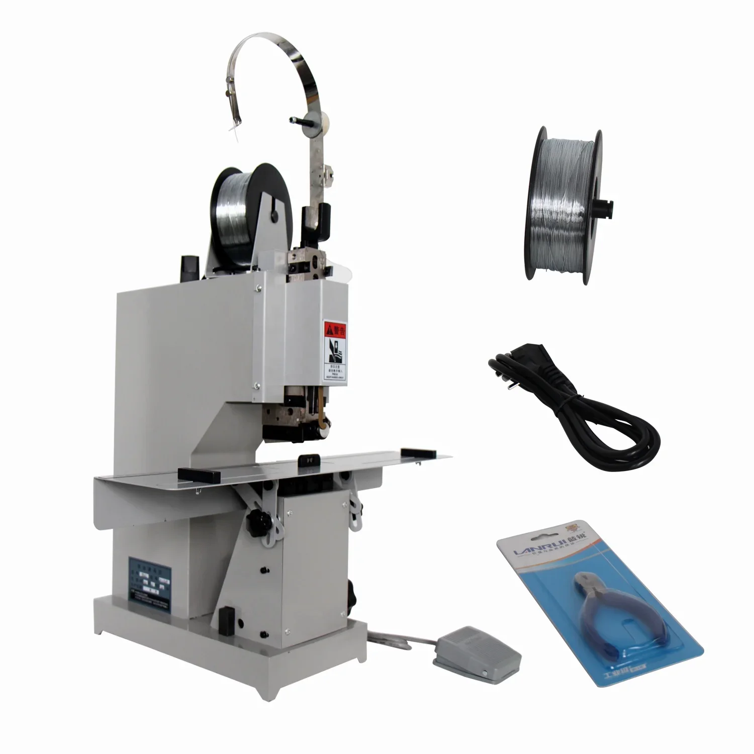 WS-601 Flat Saddle Book Wire Stitching Machine Professional Binding Machinery for Magazines Brochures Manual Stitching Tool