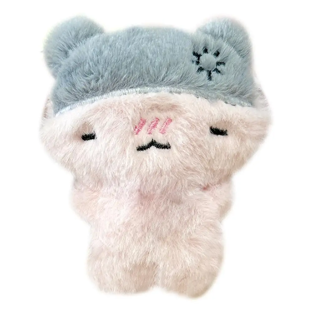 Kawaii Plush Cat Keychain Goth Heart Eye Patch Kitten Pendant Cute Bow Animal Doll Pendant Bag Charm Key Ring Accessories