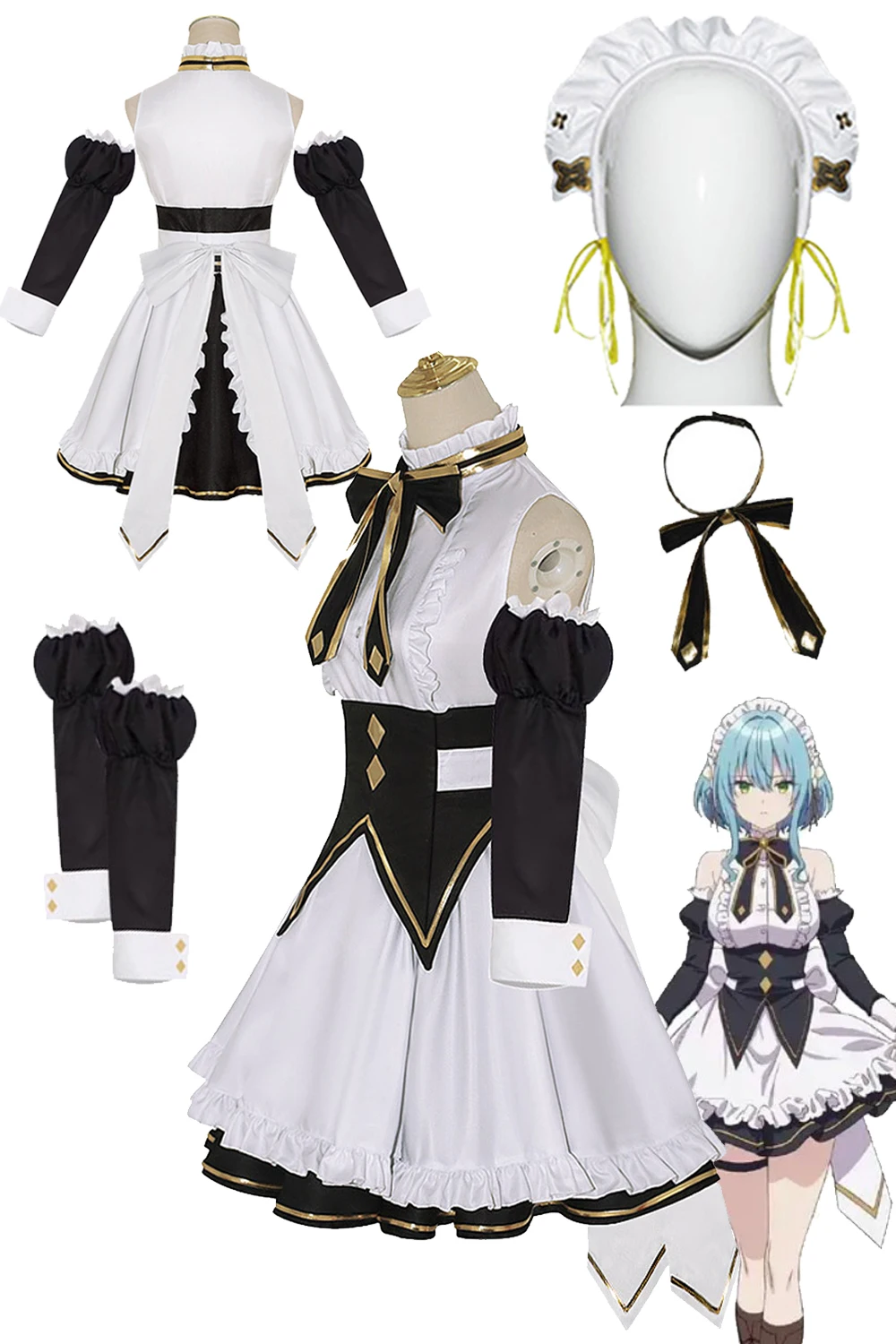 Villhaze Cosplay Maid Dress Fantasy Anime Hikikomari Vampire Outfits Halloween Carnival Roleplay Suit For Female Women Adult