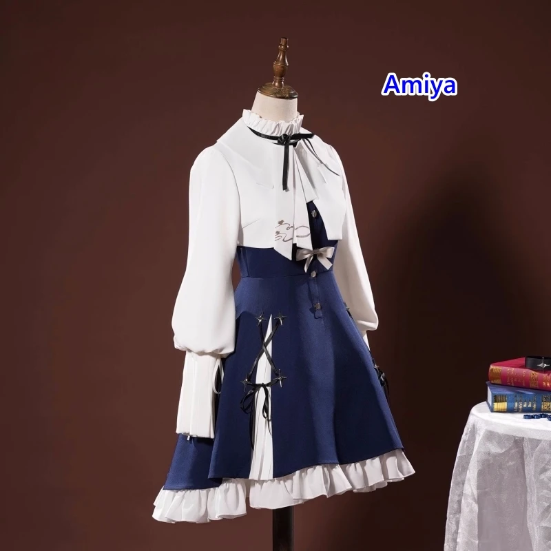 

Amiya Cosplay Costume Game Arknights Anime Women Sweet Dress Coat Role Play Clothing Comic-con Carnival Party Outfit Stock