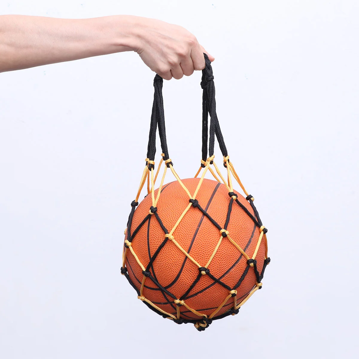 Heavy Duty Basketball Bag Drawstring Ball Mesh Net Nylon Soccer Carrier Mesh Net Bag Drawstring Storage Bag for Basketball Pocke