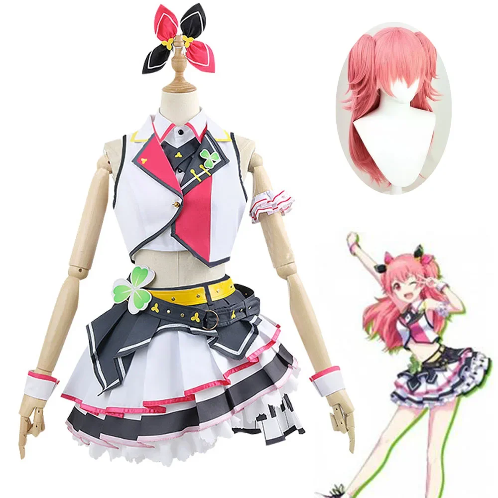 Progetto Sekai Colorato Stage Schiuma PIÙ PIÙ SALVA Momoi Airi Costume Cosplay Parrucca Halloween Donne Ragazze Regalo Lolita Dress