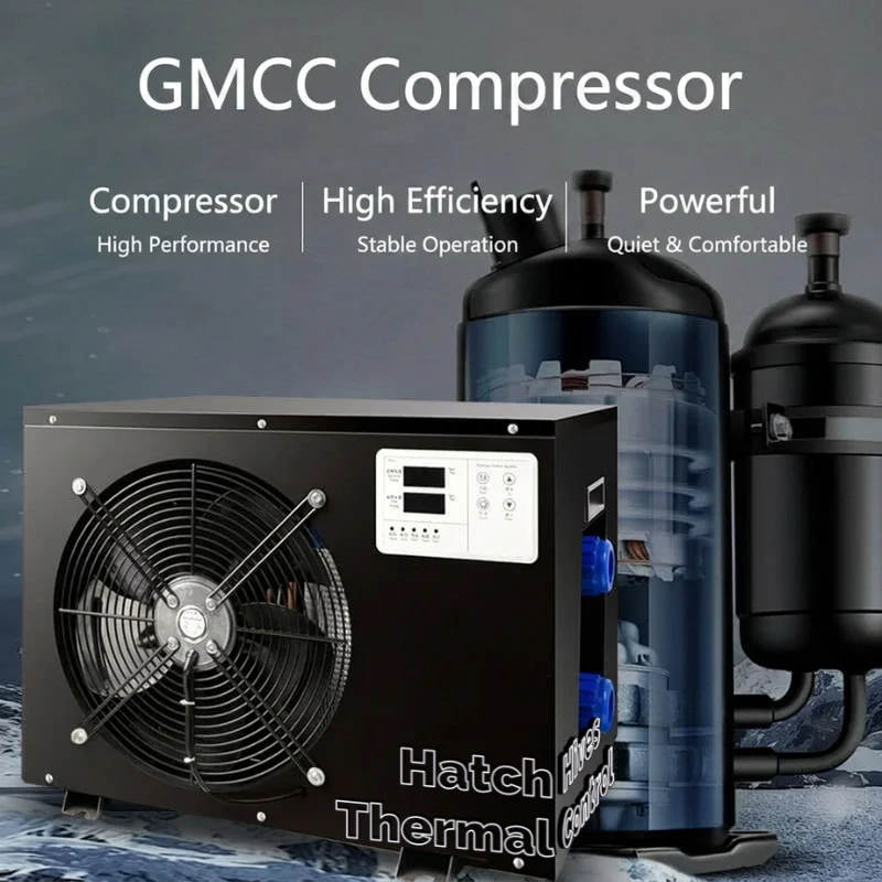 Aquaculture Thermostat, Precise Temperature Control, Fish Tank Chiller for Freshwater and Seawater, Seafood Holding System