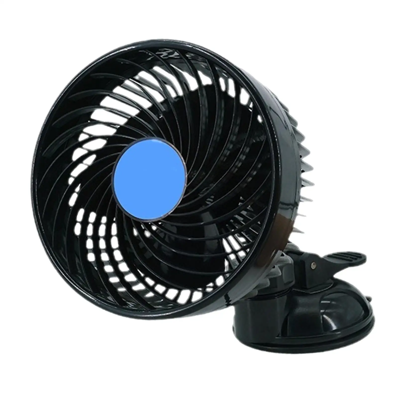Small Electric Fan for Car with 360 Rotation Strong Suction Cup USB Powered Low Noise for Truck