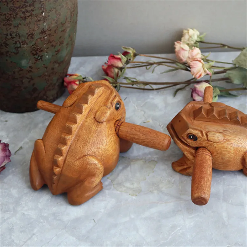 Jouet grenouille porte-bonheur en bois, claquettes pour enfants, Instrument de musique, jouet à Percussion, Animal, décoration artistique pour la maison, décor Feng Shui