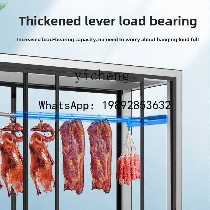 

cooked food display cabinet, fresh-keeping and frozen freezer, beef and sheep hanging meat, roast wax hanging duck cabinet