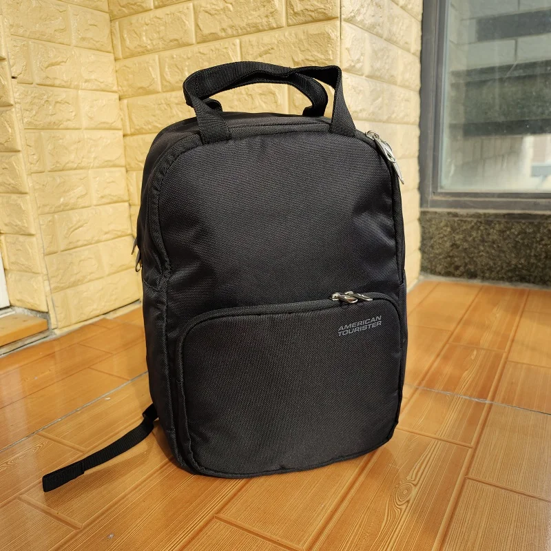 

Trendy Men's Large Capaci Travel Bapa Simple Design Zipper Pure Color College Students' Laptop Bag Soft Polyester Material