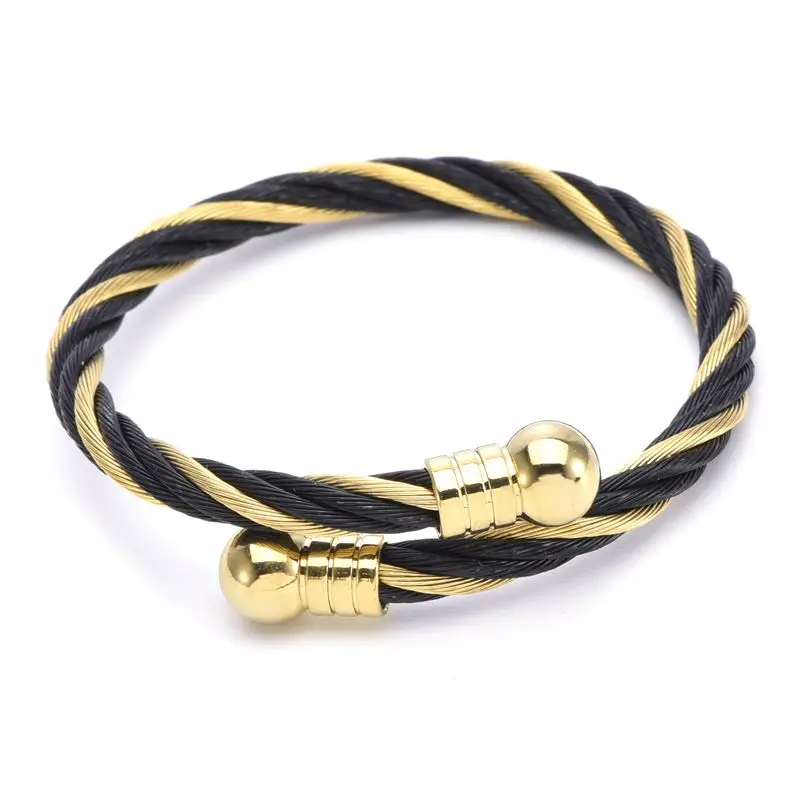 New Fashion Stainless Steel Open Men Women Cuff  Bangles Trendy Mesh Surface comfortable Chain Link Bracelets Jewelry Gift