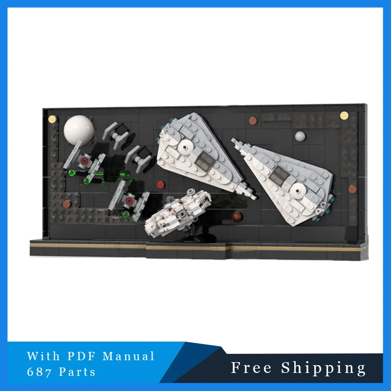 

687 шт., серия Star Battle, космический боевой разрушитель, модульный строительный блок, модель, детские игрушки для сборки «сделай сам», подарок на фестиваль для мальчиков