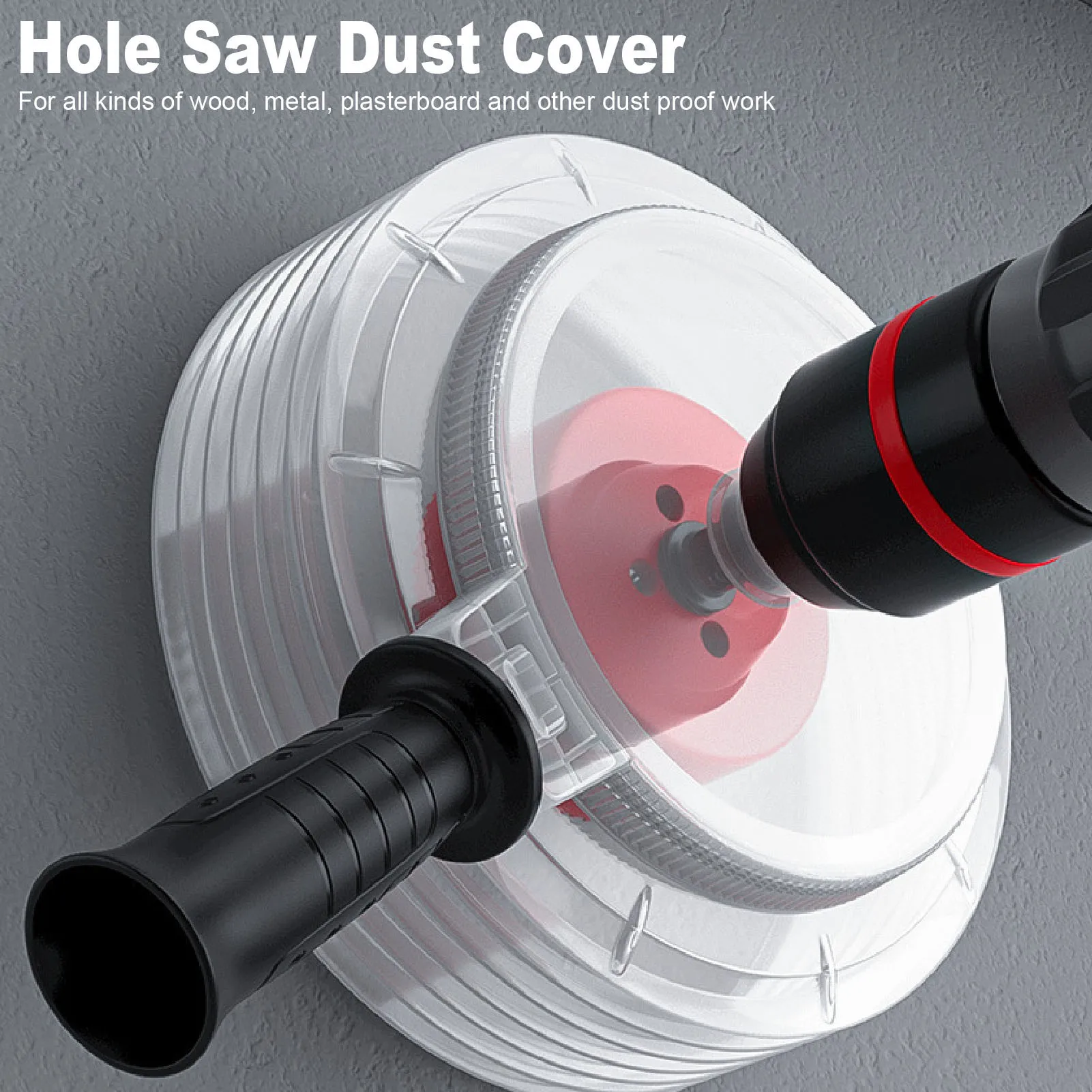 Hole Saw Dust Bowl Collect Sawdust Safe Prevent Falling Off Hole Saw Dust Collector with Handle for Recessed Light Installation