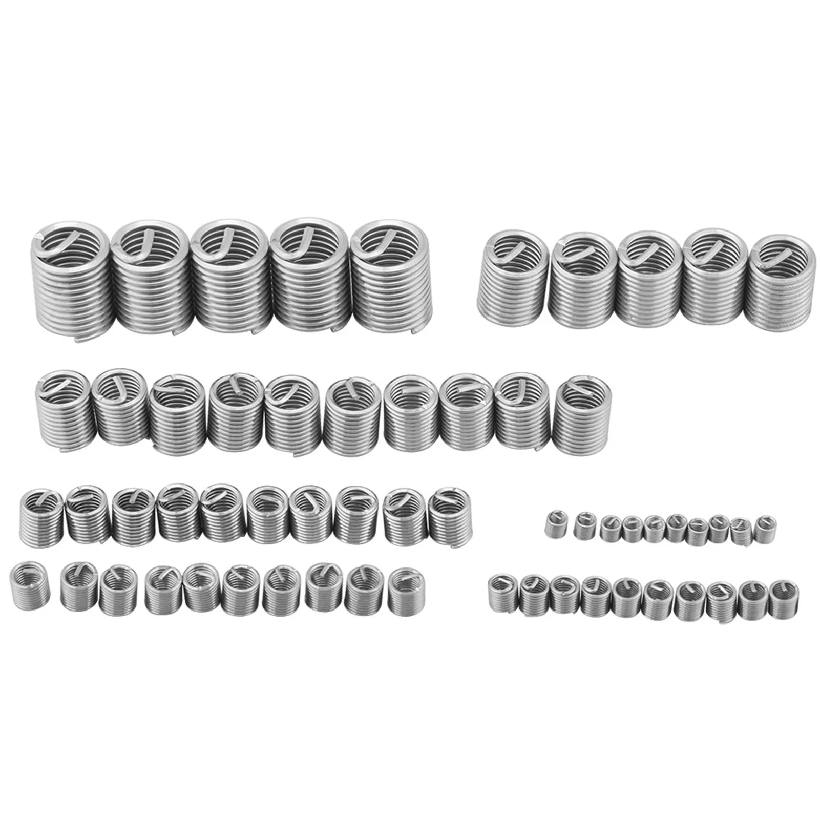 Portable Thread Repair Kit 60pcs Stainless Steel Thread Repair Kit M3 M4 M5 M6 M8 M10 M12 Wire Screw Sleeve Thread Repair Insert
