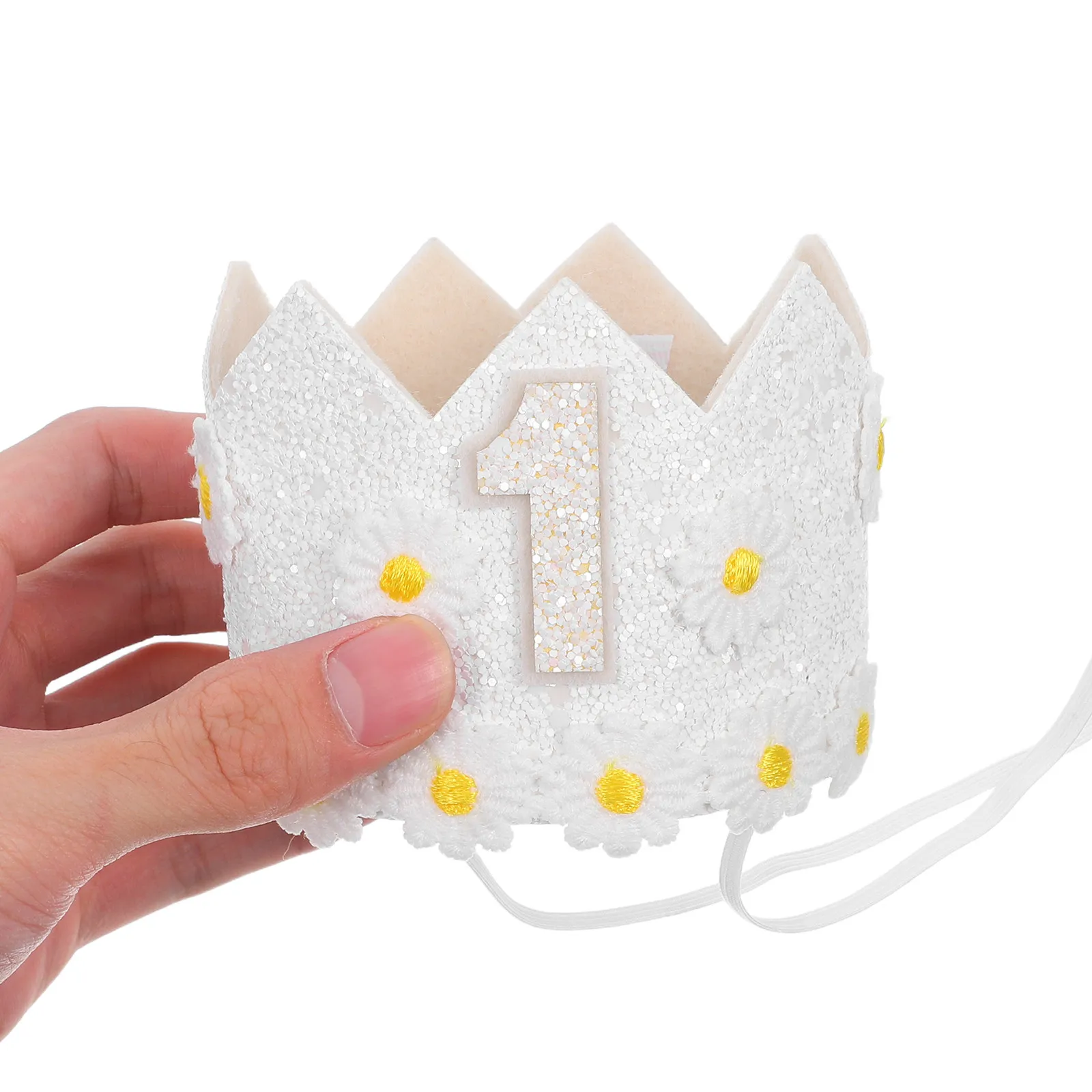 1Set Daisy Flower Table Decors Happy Birthday Banner for 1St Birthday High Chair Banner Tassel Boho Party Props Photo Booth