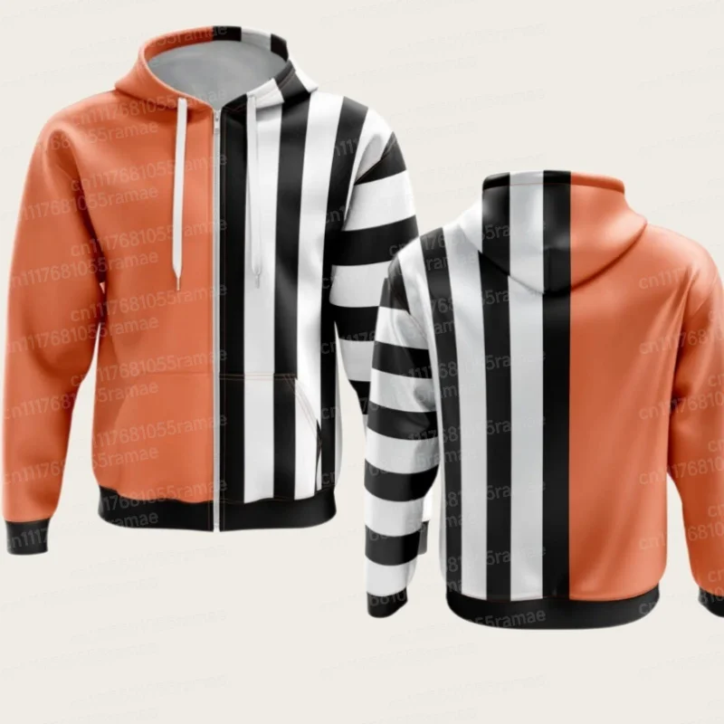 Neuer Oversized One Piece Luffy Anime Kapuzenpullover mit Reißverschluss für Herren und Damen, Streetwear, lässige Pulloverjacke, Langarm, Herbst – Detail 6