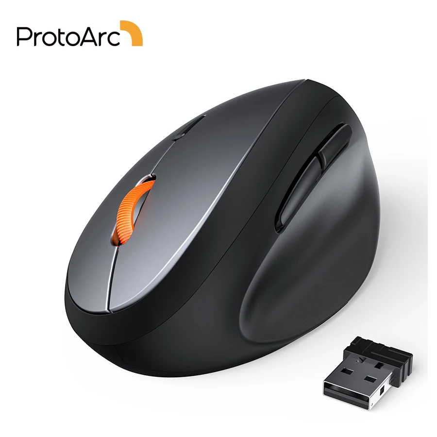 ProtoArc EM14 Wireless Vertical Mouse for Small Hand Windows XP Vista Mac Linux 7 8 10 2.4G Ergonomic Mice