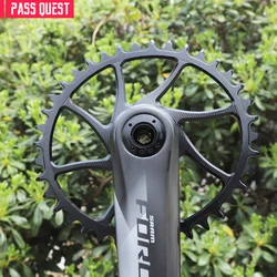 PASS QUEST 3mm Offest MTB 8-Bolt Chainring Narrow Wide Teeth Direct Mount Bike Chainwheel 8 Nail for SRAM AXS 28T-44T