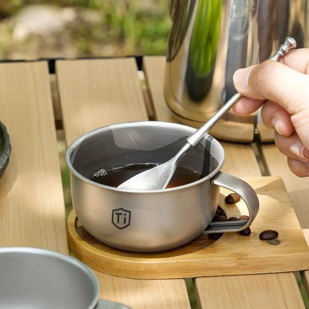 Mini Camping Water Cup Titanium Alloy Portable Tea Coffee Cup Outdoor Kitchen Equipment Mountaineering Cups 80/220ml Image 6