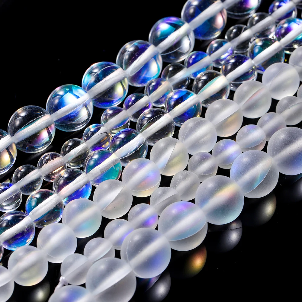 1 Strand 6mm 8mm 10mm Round Crystal Moonstone Natural Stone Beads For DIY Jewelry Making Accessories Necklace/Bracelet