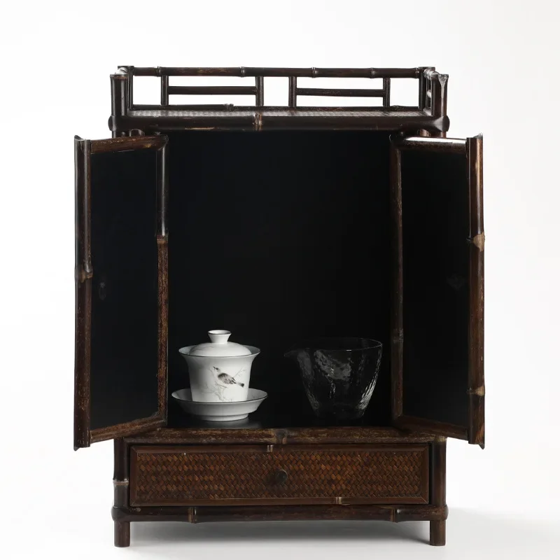 Retro purple bamboo  cabinet,  shed drawer  set storage, display stand  room Duobao Pavilion