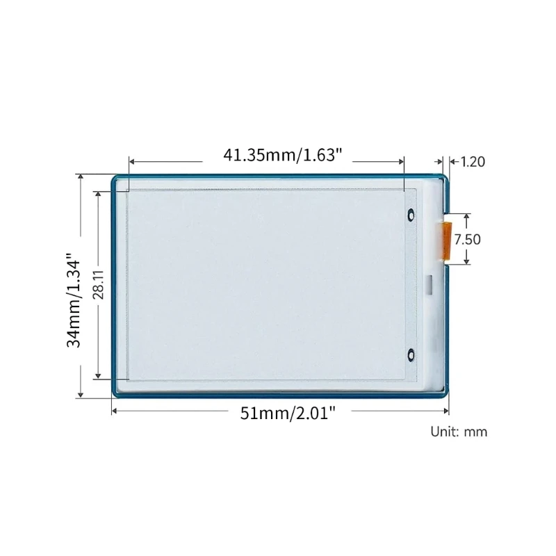 91 Segment Epaper Display 1.9 "Segmente schwarz weiß Epaper Modul i2c SPI Unterstützung teilweise Aktualisierung, Forraspberrypi stm32