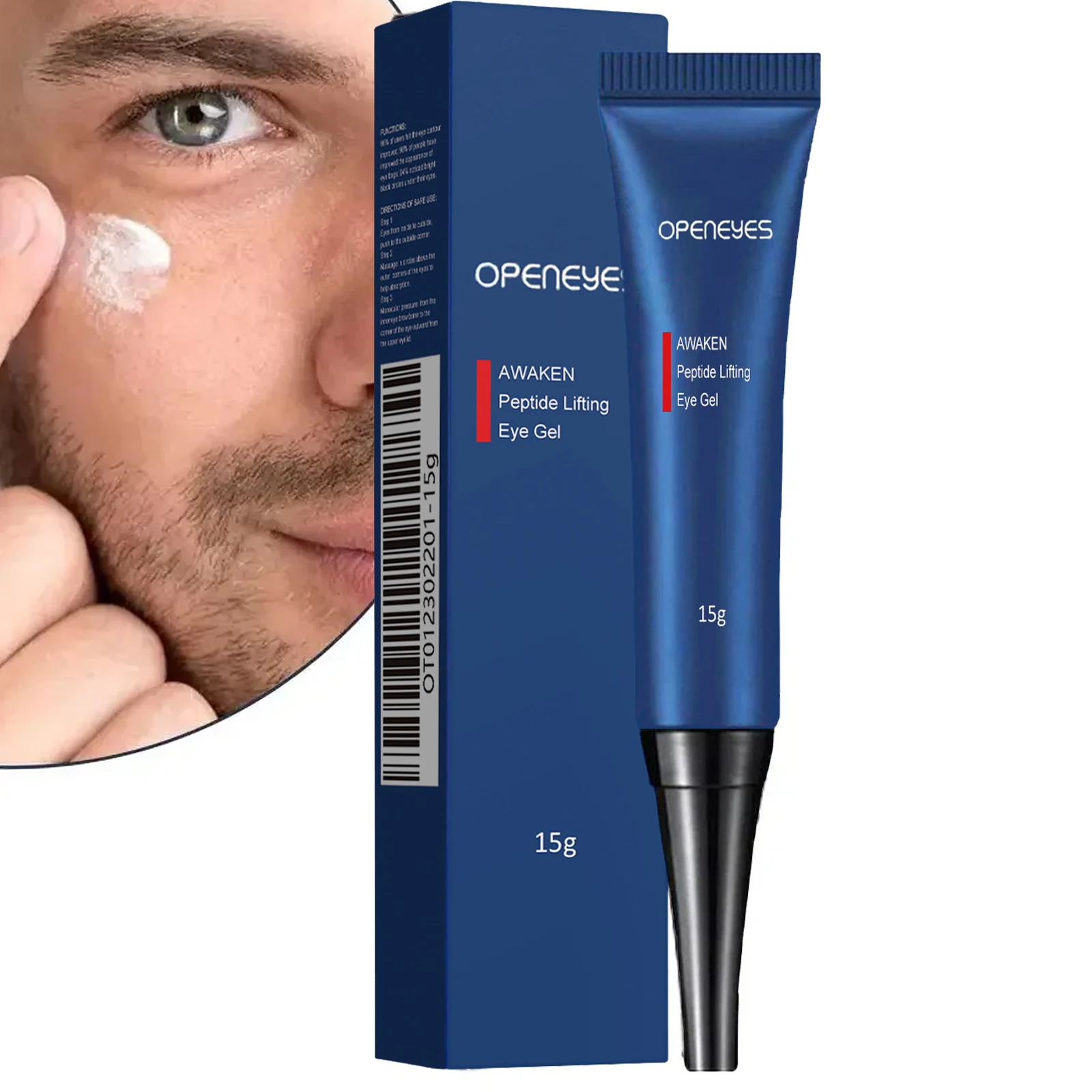 Openeyes Awaken Peptid Lifting Eye Gel Reduce Puffiness Fade Dark Circles Breathable Water Men Eye Moisturizing Under Eye Cream