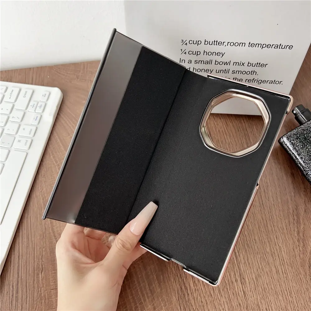 Genuine Cowhide Leather Napa Flip Case for Huawei Mate XT Window View Cover