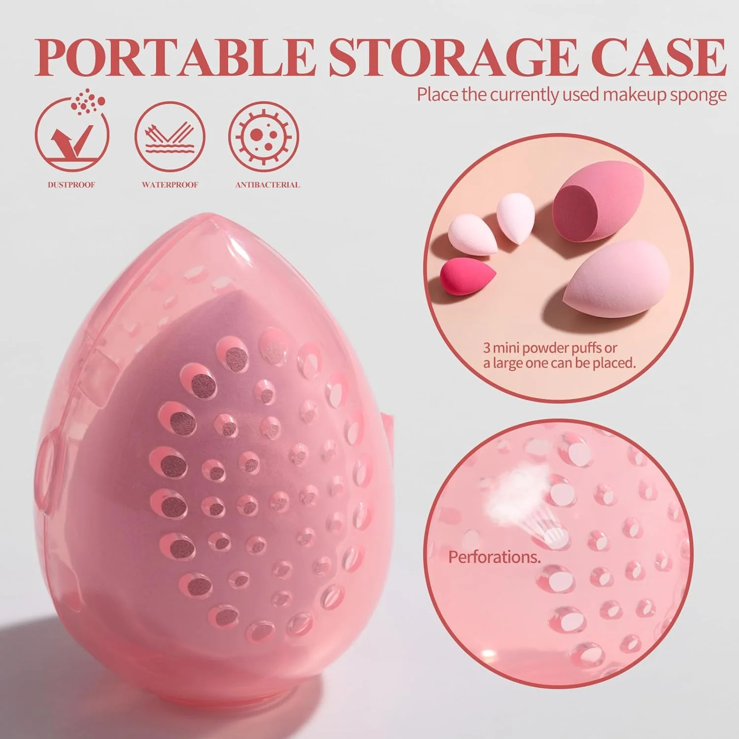 Beauty Blender Case Beauty Blender Houder Make-Up Spons Stand Puff Case Beauty Cosmetisch Gereedschap Bladerdeeg Rook Cosmeticos Fp07