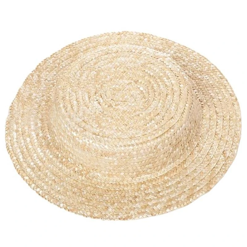 E56A Handwoven Straw Hat Base Teaparty Victorian Caps Bonnet Hat Outdoor Camping Hat
